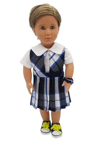 American Doll Dress- Garfield Plaid 114