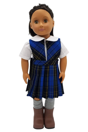 American Doll Dress-Churchill Plaid