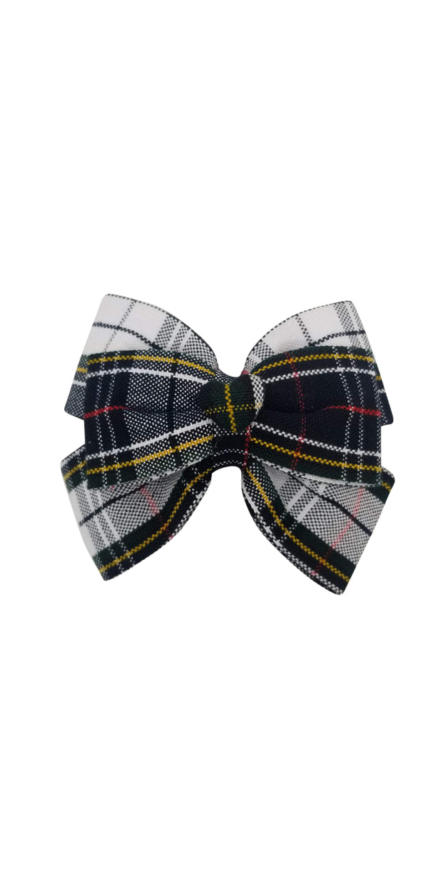 School Uniforms Heart Hair Bow-Lloyd Plaid