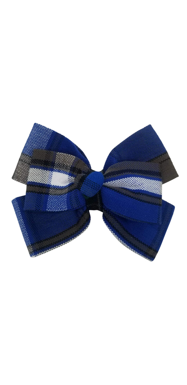 School Uniforms Heart Hair Bow-Ross Plaid