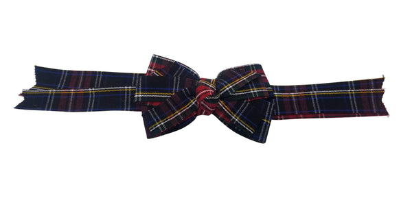 Long Tail Hair Bow-Agnes Plaid