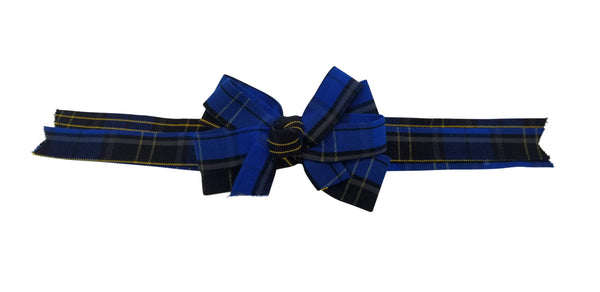 Long Tail Hair Bow-Churchill Plaid