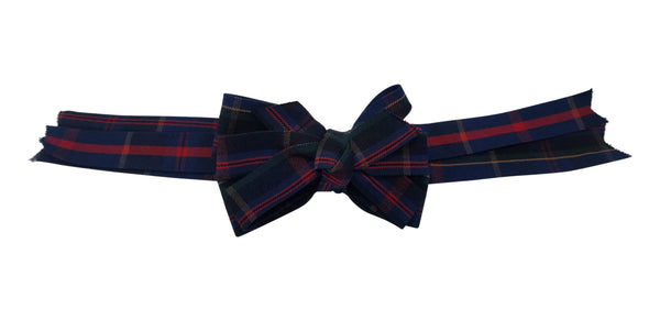 Long Tail Hair Bow-Odilia Plaid