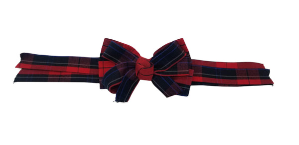 Long Tail Hair Bow-Hamilton Plaid