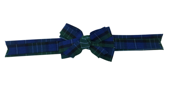 Long Tail Hair Bow-Kirk Plaid