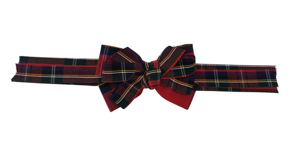 Long Tail Hair Bow-Cecilia Plaid