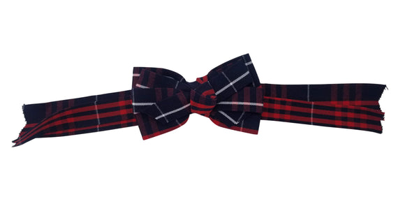 Long Tail Hair Bow-Ford Plaid