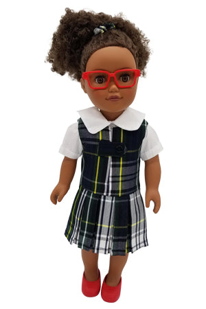 American Doll Dress-Avalon Plaid-45