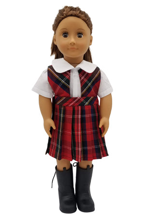 American Doll Dress- Jerome Plaid-8