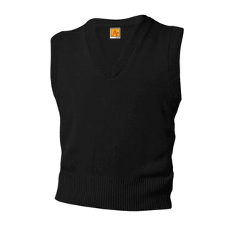 Buy black School Uniform Unisex V-Neck Pullover Vest