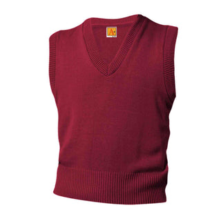 Buy crimson School Uniform Unisex V-Neck Pullover Vest