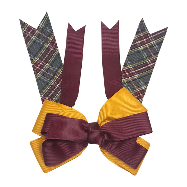 Cheer Hair Bows-Cola Plaid