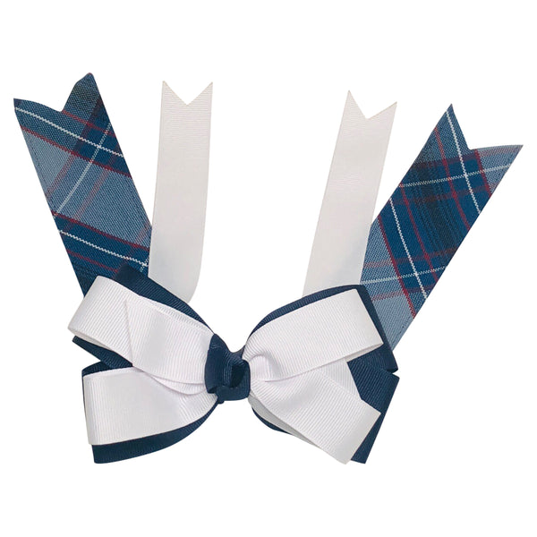 Cheese Hair Bows-Manhattan Plaid