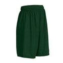 Spring Valley Montessori School Performance Mesh P.E. Shorts w/School Logo. Green.