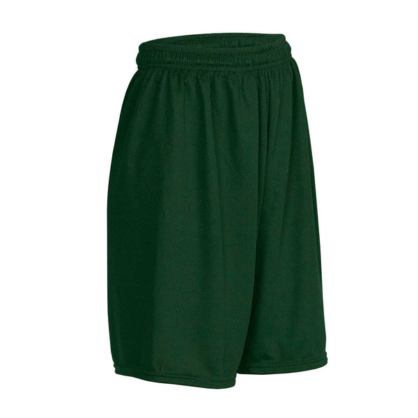 Spring Valley Montessori School Performance Mesh P.E. Shorts w/School Logo. Green.