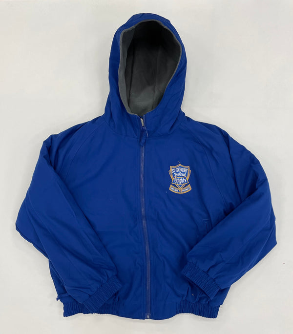 SAMPLE. PREMIUM HEAVY WEIGHT RAIN JACKET W/SCHOOL LOGO. INQUIRE ABOUT US BEING YOUR SCHOOL UNIFORM VENDOR