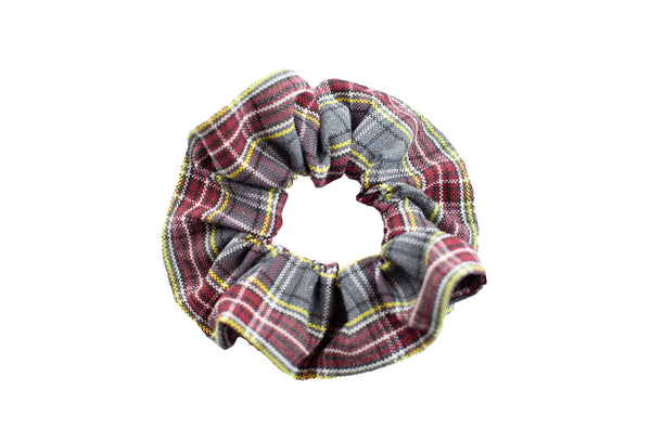 School Uniform Girls Scrunchie-Cola Plaid