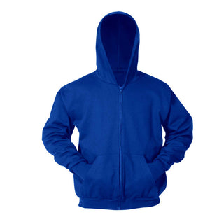 Buy royal-blue School Uniform Full-Zip Hooded Fleece Sweatshirt-Super Heavy Weight