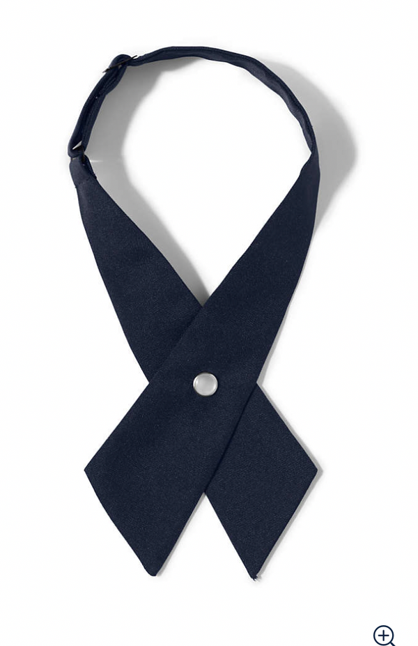 St. Mary's WASHINGTON School Girls Criss Cross Tie. Navy. (5TH-8TH).