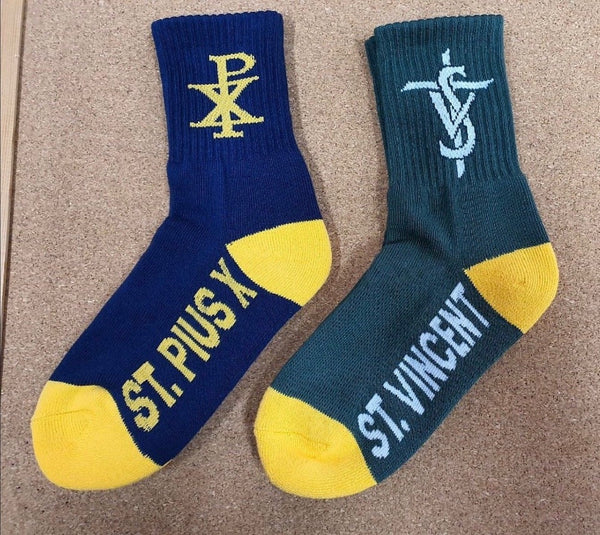 SAMPLE. School Uniform Spirit Socks. INQUIRE US ABOUT BEING YOUR SCHOOL UNIFORM VENDOR. AVAILABLE ONLY FOR OUR SCHOOLS.