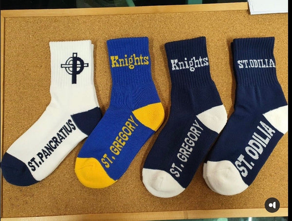 SAMPLE. School Uniform Spirit Socks. INQUIRE US ABOUT BEING YOUR SCHOOL UNIFORM VENDOR. AVAILABLE ONLY FOR OUR SCHOOLS.