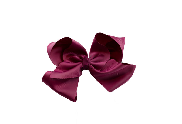 Solid Hair Bow-Maroon