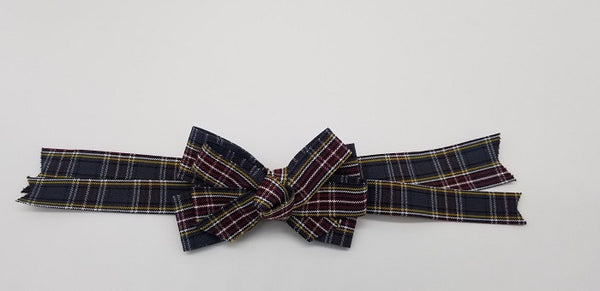 Cola Plaid Hair Bow