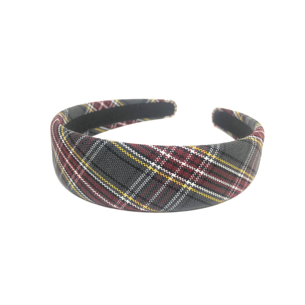School Uniform Headband-Cola Plaid