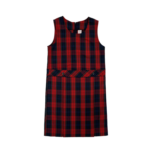 School Uniform Plaid Jumper-Ford 94. Round Neck