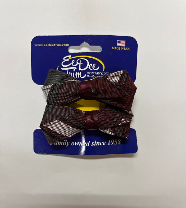2 Pack Plaid Hair Bow