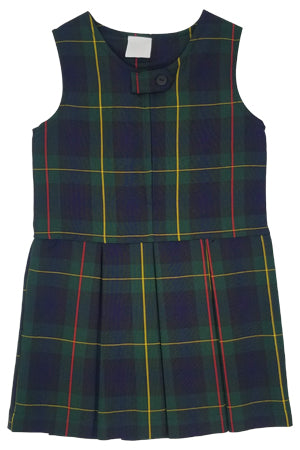 School Uniform Full Zip Front Plaid Jumper-Madison 83