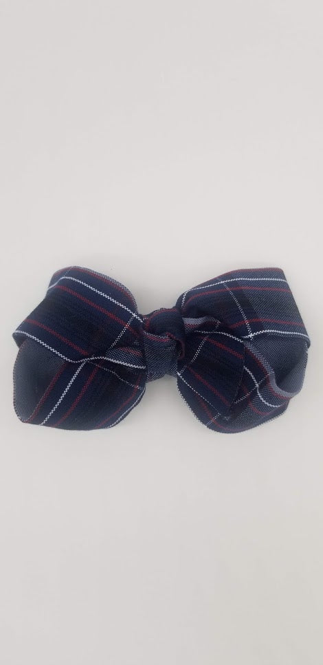 School Uniform Jojo Hair Bow- Mahattan Plaid