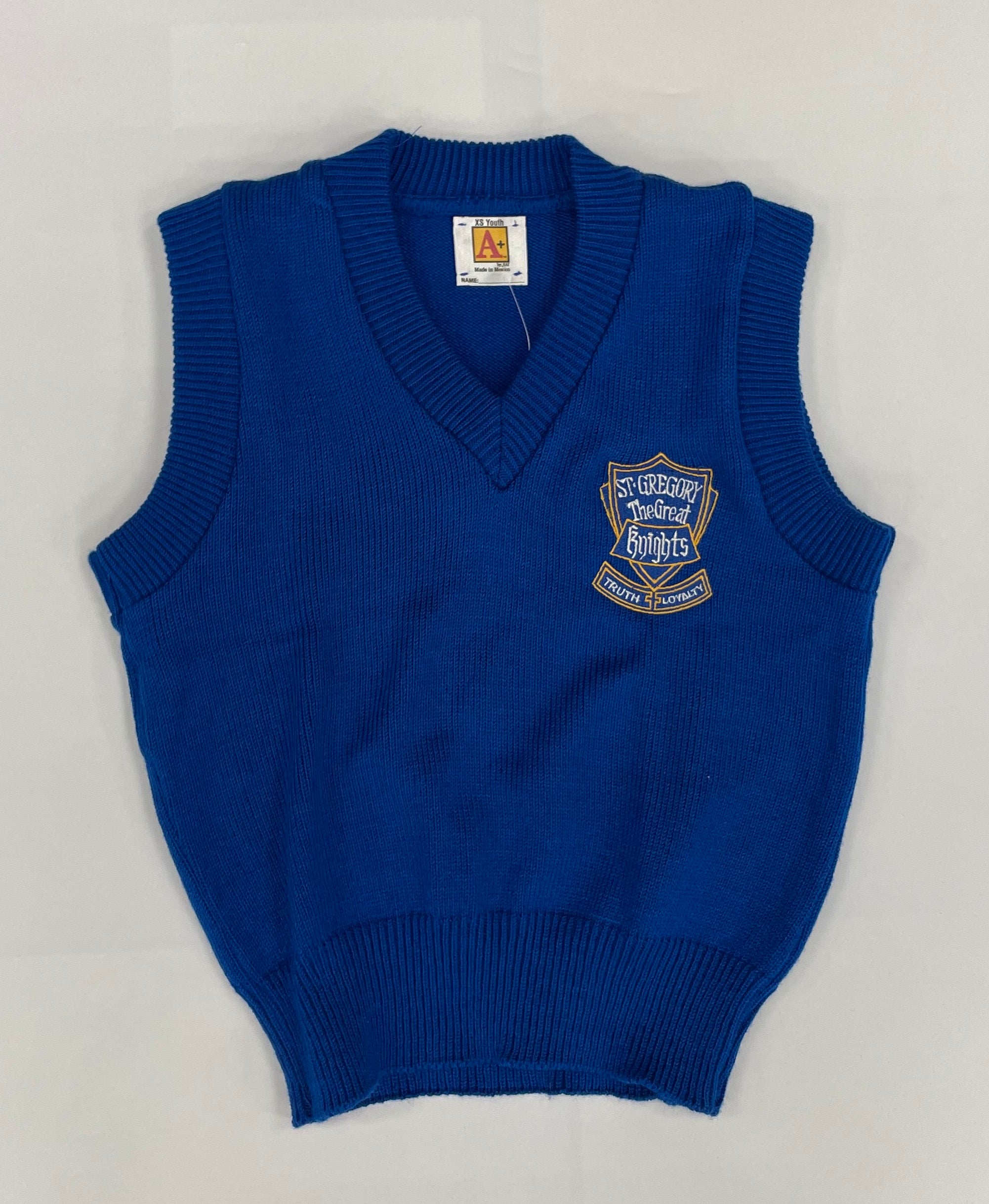 SAMPLE. SCHOOL UNIFORM VEST W/SCHOOL LOGO. INQUIRE US BEING YOUR SCHOO