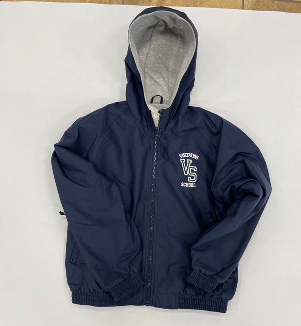SAMPLE. PREMIUM HEAVY WEIGHT RAIN JACKET W/SCHOOL LOGO. INQUIRE ABOUT US BEING YOUR SCHOOL UNIFORM VENDOR