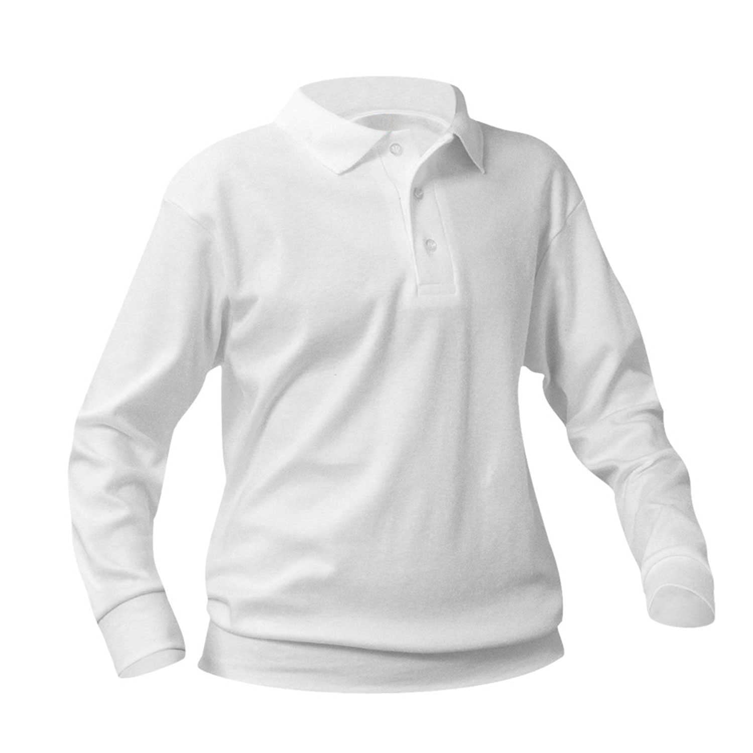 long sleeve white polo shirt school uniform