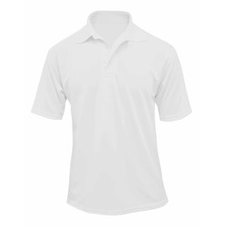 School Uniform Short Sleeve Pique Knit Polo Shirt-White