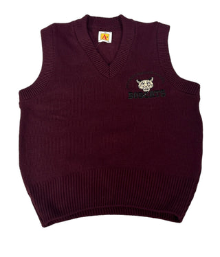 FINAL SALE YOUTH SMALL V-Neck Pullover Vest w/School Logo