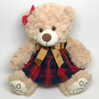 School Uniforms Girls 12 Inch Teddy Bear-Ford Plaid 94