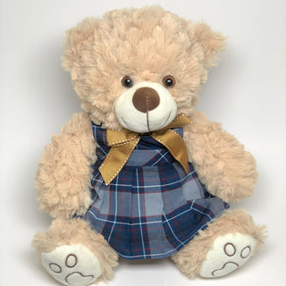 School Uniforms Girls 12 Inch Teddy Bear-Manhattan Plaid 151