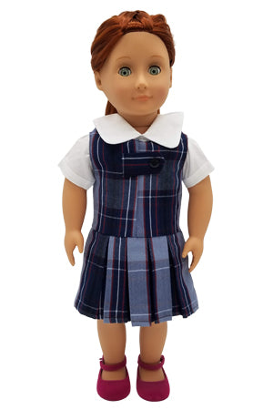 American Doll Dress-Manhattan Plaid 151