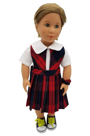 American Doll Dress- Ford Plaid 94