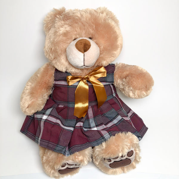 School Uniforms Girls 18 Inch Teddy Bear-Washington Plaid 91