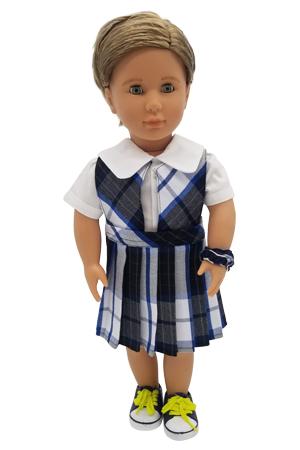 St. Mary School (Los Angeles, California) American Doll Dress-Garfield Plaid