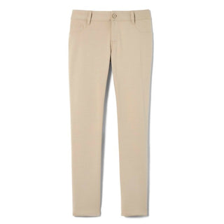 St. Matthews (MT) Girls and Juniors SKINNY Flat Front Pants-Khaki. Stretch For Excellent Fit. (K-8TH).