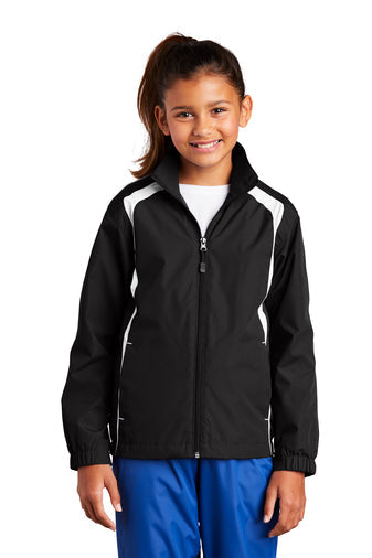 St. Mary's School (ID) Windbreaker Jacket w/School Logo-Black  (PreK-8TH). THIS ITEM IS OPTIONAL.