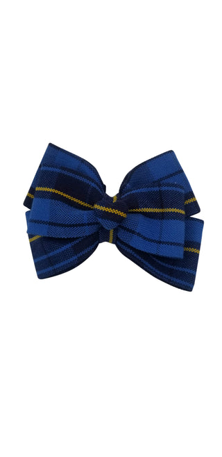 School Uniforms Heart Hair Bow-Churchill Plaid