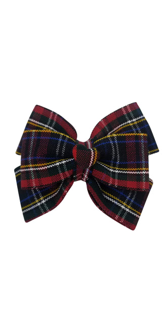 School Uniforms Heart Hair Bow-Agnes Plaid