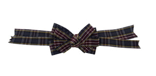 Long Tail Hair Bow-Cola Plaid