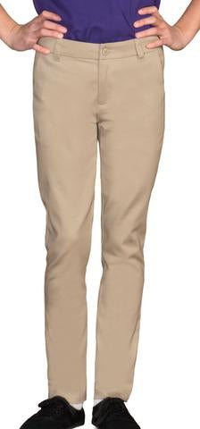 School Uniforms Girls Flat Front Pants with Stretch Fabric. Modern Fit. Sleek and Slim.