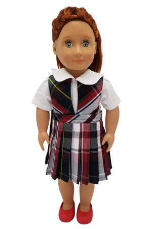 American Doll Dress-Linus Plaid-2A